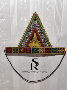 Renda Bordir Siger Tari Mahkota Kepala Kostum Karnaval Anak Motif Aceh