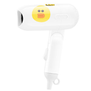 AE GiftFoldable Hair Dryer for Student Dormitory Low Power Cartoon Portable Hair Dryer with Two Speeds