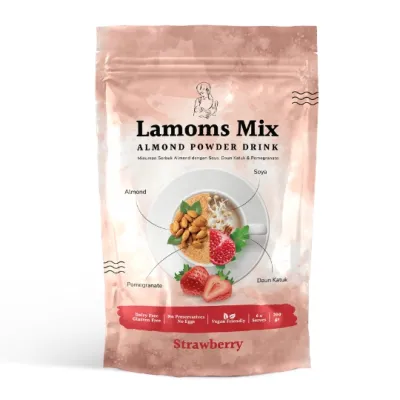 [BELI 2 GRATIS 1] Pelancar & Pengental ASI - Lamoms Mix - Susu Almond & Soya & Ekstrak Katuk & Ekstrak Pomegranate - 200gr