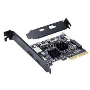 Desktop USB Expansion PCIe 4X to Internal USB 3.2 External 10Gbps Type C Adapter for Desktop Motherboard