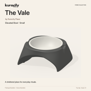 The Vale by Kurocity Paws | Elevated Dog Bowl Small | Form Collection