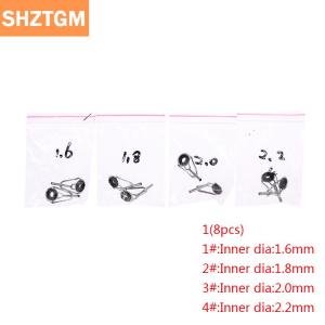 [COD] SHZTGM 8ชิ้นสแตนเลสเบ็ดตกปลาปลายวงแหวนตาพร้อมชุดซ่อมแหวน