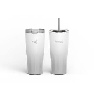 Cheerful Goat Coffee Cup Leakproof Ceramic Insulated Cup Travel Coffee Mug With Lid Temperature Retention (350ml/12oz)