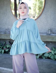 Blus Crinkle Wanita Terlaris 2023 Atasan Crinkle Wanita