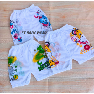 ST BABY WEAR - 1/2 LUSIN (6 pcs) Celana bayi pendek KATUN grosir TERMURAH