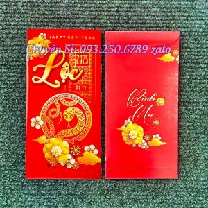 [SẴN HÀNG] Combo 100 Bao Lì Xì Tết 2025 Chữ Lộc  Bao lì xì hình rắn ẤT TỴ