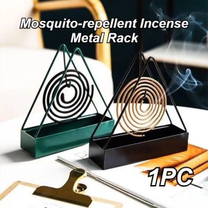 Metal Triangle Mosquito Incense Holder Household Creative Stand Ebony Shelf Support With Storage
