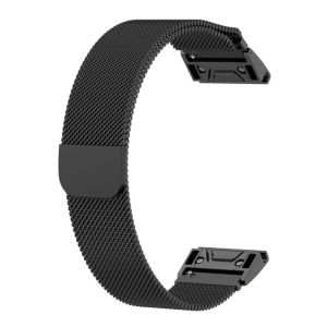 Tali Jam Milanese Metal Loop untuk Garmin Fenix 8 51MM EPIX PRO 3 ENDURO 7X 6X 5X PRO PLUS D2 BRAVO CHARLIE DELTA PX DESCENT MK1 MK2 MK2i QUICK FIT 26MM Strap Band Coros Vertix 2 2s  Magnetic Magnet Buckle