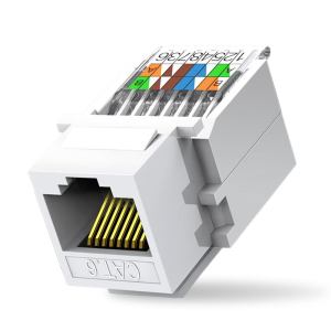 ZoeRax RJ45 Keystone Jack Toolless Cat6 Cat5e Ethernet Wall Socket 50pcs +2 Free No Punch Down
