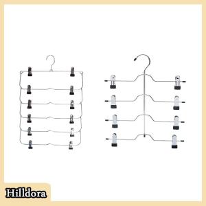 [Hilldora] ชั้นวางกระโปรงโลหะ6ชั้น ชั้นแขวนกางเกงขาสั้นกางเกงกระโปรงประหยัดพื้นที่ไม่ลื่น