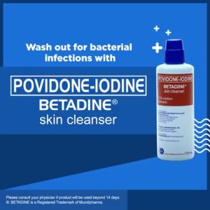 BETADINE (Povidone Iodine) 7.5% Antiseptic Skin Cleanser Solution 60mL 120ml...