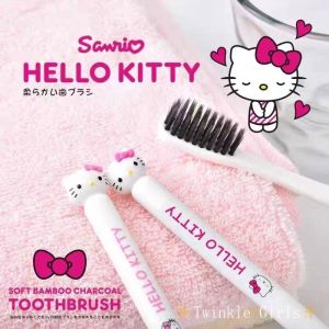 Sanrio Kulomi Melody Toothbrush Bamboo Charcoal Soft Hair Toothbrush Child Adult Travel Portable Cartoon Doll Toothbrush