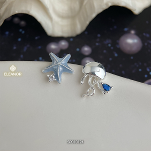 Bông tai nữ chuôi bạc 925 Eleanor Accessories sao và sứa biển phụ kiện trang sức khuyên tai 10124