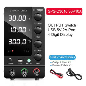 Newest Microcurrent DC power supply adjustable 5 digit lab Bench power source 30V 10A AC switching Stabilized power supply for PCB Phone repairbattery charging