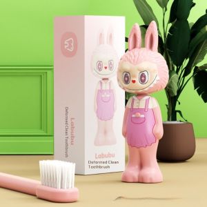 Rosy Recess Labubu Transformable Kids Toothbrush with Cute Rabbit Design for Fun Oral Care