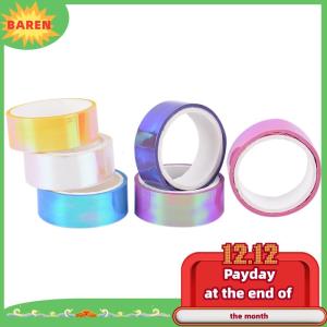 BAREN 5M จังหวะยิมนาสติกตกแต่งโฮโลแกรม Prismatic Glitter TAPE hoops STICK