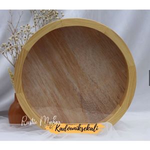 Bingkai Mahar Pernikahan Lingkaran - Frame Jati Belanda