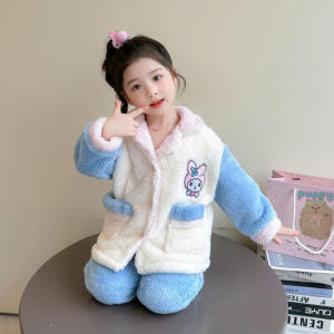 Christmas gifts Halloween 2Pcs Childrens Pajamas Sanrio Girls Autumn Winter New Melody Cardigan Cute Cartoon Soft Sweet Homewear Set for Kids Gifts