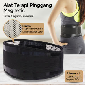Alat kesehatan sabuk tourmaline terapi sakit pinggang magnetik size L