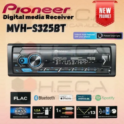 Pioneer MVH-S325BT Head Unit Single Din MP3 USB Bluetooth Deckless MVHS325BT