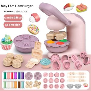 Đồ Chơi Đất NặnMáy làm mỳMáy làm bánhMáy làm kem (sản phẩm an toànsạch sẽkhông dính tay)