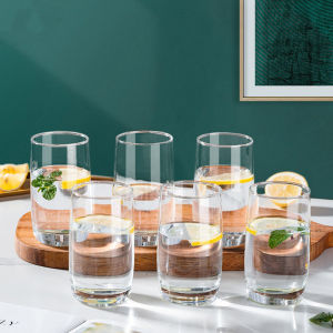 DELISOGA 360ml Clear drinking water glasses juice cocktail cup teacup (1PC/6PCS) CB ES7002-3❣️