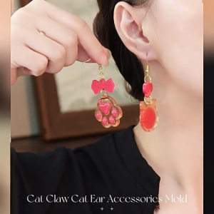 Khuôn silicon Cho Nhựa Mặt Trăng Và Mèo Hình Dạng Thủ Công khuôn silicon nhựa Epoxy Phụ Kiện Để Làm Phụ Kiện