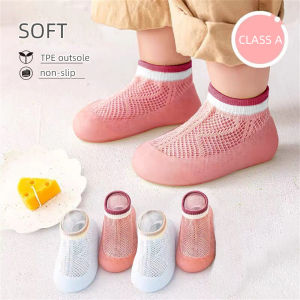 6-24 เดือน  20-23 พร้อมส่งจากไทย รองเท้าเด็กหัดเดิน รองเท้าหัดเดินเด็ก ตาข่าย พื้นยาง ระบายอากาศ 4สี