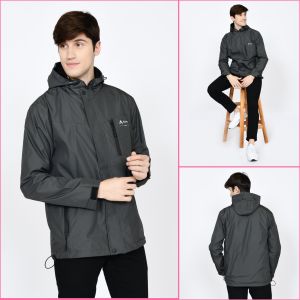 Armous Jaket Parasut Pria Windbreakers Outdoor Premium Bahan Taslan Waterproof