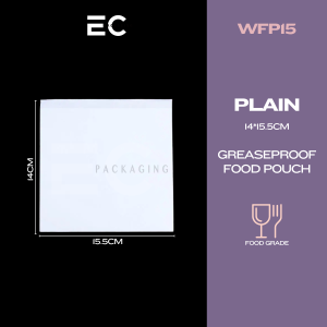 EC 100Pcs White Greaseproof Paper Bag Pouch Food Wrapper Sandwich Pouch Fried Chicken Fried Pouch