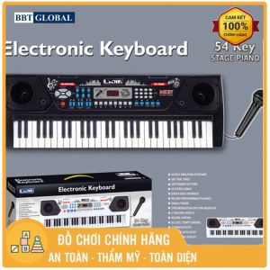 Đồ chơi trẻ em Đàn organ điện tử BBT Global 54 phím cho bé học nhạc Đồ chơi phát triển vận động thông minh sáng tạo cho bé 328-01