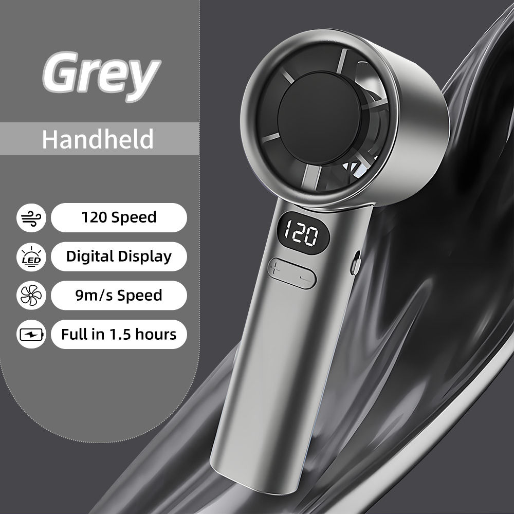 DANYCASE Foldable Portable Fan 5 Speed High Speed Strong Wind USB Rechargeable Multifunctional Handheld Neck Mini Cooling Fan For Outdoor Daily Use_voghion.com