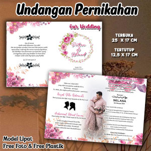 Undangan Pernikahan Custom Nama dan Foto UNR ( 50 PCS )