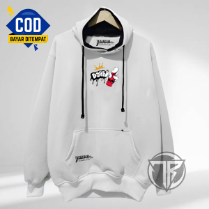 Hoodie Sweater Pria Aesthetic Higt Quality Premium Hodie Switer Oversize Ukuran Jumbo Style Koreaan 2023 Terbaru Tarandam Jaya Hudi Suiter Cowok Warna Putih Sablon DOPE Kece Jaket Laki Dewasa Higr Quality Premium Murah