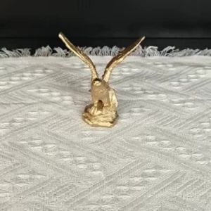 Gold Resin Eagle Figurine Ornament for Home Office Study Decor Winged Bird Statue with Rock Base Motivational Gift