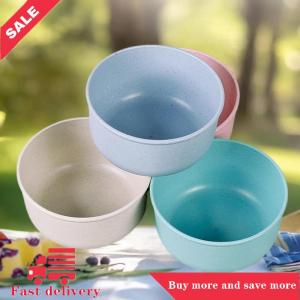 [COD] Solid Color Wheat Straw Bowl Fruit Vegetable Dessert Rice Bowl Lightweight Food Bowls Household Kitchen Dining Tableware