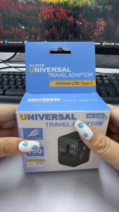 🔥Local Delivery🚚All-in-One Travel Adapter NK5166 Universal AC Plug Converter  USB Type-C Charging for Worldwide Travel