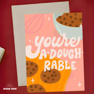Funny Witty Love Greeting Card You’re A Dough-rable Cute Romantic  Funny LoveCard