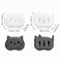 SUNANNE 4pcs Di động Hộp đựng cọ trang điểm Có thể tái sử dụng Phim hoạt hình Bảo vệ đầu bàn chải đánh răng cho mèo Thời trang mới Ngăn ngừa bụi Bao bảo vệ bàn chải đánh răng du lịch Hành trình. 