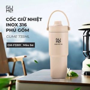 Cốc Giữ Nhiệt GUME GM-F3301 Chính Hãng – Inox 304 Nắp Chống Tràn