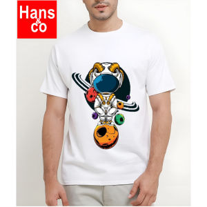 Kaos Pria 3 Dimensi Motif Animasi astronot Tshirt Oblong Katun 24s H045 By Hans & co