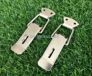 ชุดล็อคกล่องแร็คเปลือย ตัวใหญ่ ล็อคฝาแร็ค ฝาากล่อง 106x76x26mm วัสดเหล็กชุบโครเมี่ยมเงา แข็งแรงได้มาตรฐา ราคาต่อแพ็คจำนวน 2 ตัว