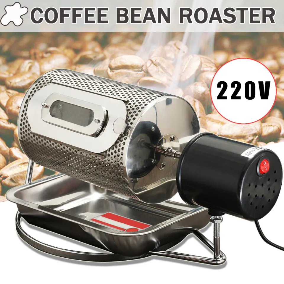 220V Stainless Steel Coffee Bean Roasting Machine Coffee Roaster Roller  Baker
