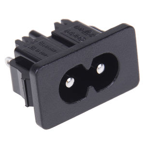 godessing 5pcs AC250v 2.5A IEC320 C8ชาย2 Pins Power Inlet SOCKET CONNECTOR