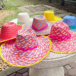 สายเจริญ หมวกสาน Handmade ทนมาก สำหรับการสวน หมวกทำให้งาม หมวกใหญ่ หมวกไปทะเล หมวกทำนา รุ่นสีชาย หมายเลข 60 กรัม