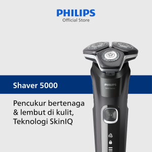 Philips | Shaver 5000 | Alat Cukur Electric Kumis dan Jenggot Pria | Cukur Cepat Tanpa Luka Baret dengan SKIN IQ Teknologi | S5898/17