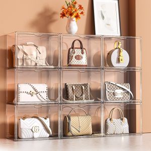 Full Transparent Magnetic Storage Box Handbag Storage Box Books Storage Box Durable Stackable Box Perfume Box Display MY-DM-20004