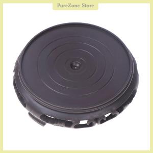 [PureZone] Deep Brown Carving Wooden Look Plastic Base Tray Flowerpot Holder Round Square Multi-Functional Teapot Vase Fish Tank Base