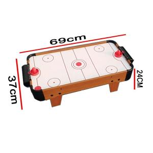 Mini Air Hockey Toy 27 Inches With Electric Fan Battery Operated Tabletop Hockey Table Set For Kids