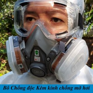 Trọn bộ mặt nạ phòng độc cao cấp 7502 phun trừ sâu và chuyên dụng phun sơn chống bụi mịn khẩu trang nhà máy xi măng